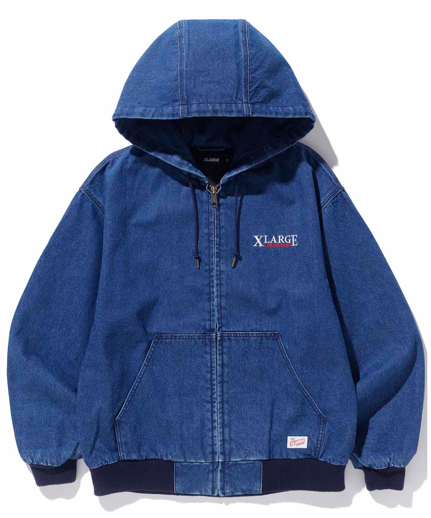 HOODED DENIM WORK JACKET