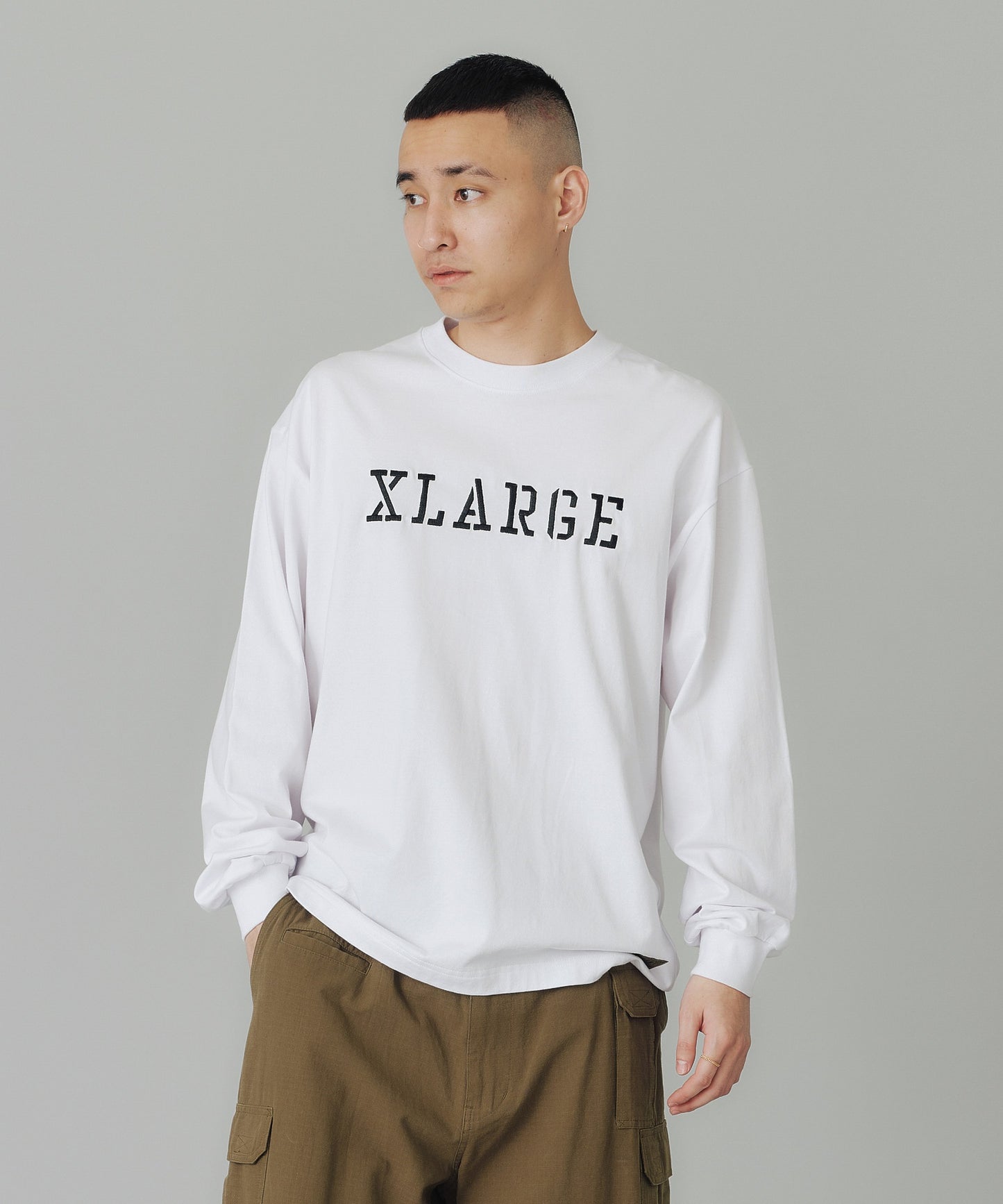 MILITARY LOGO L/S TEE