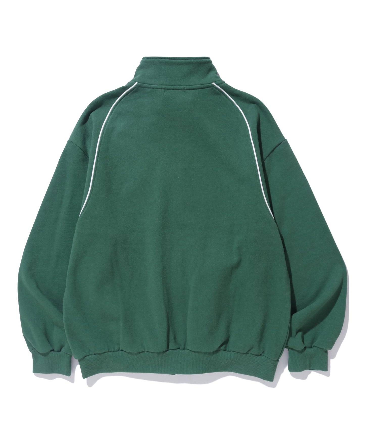 EMBROIDERED LOGO PIPING ZIP UP SWEATSHIRT