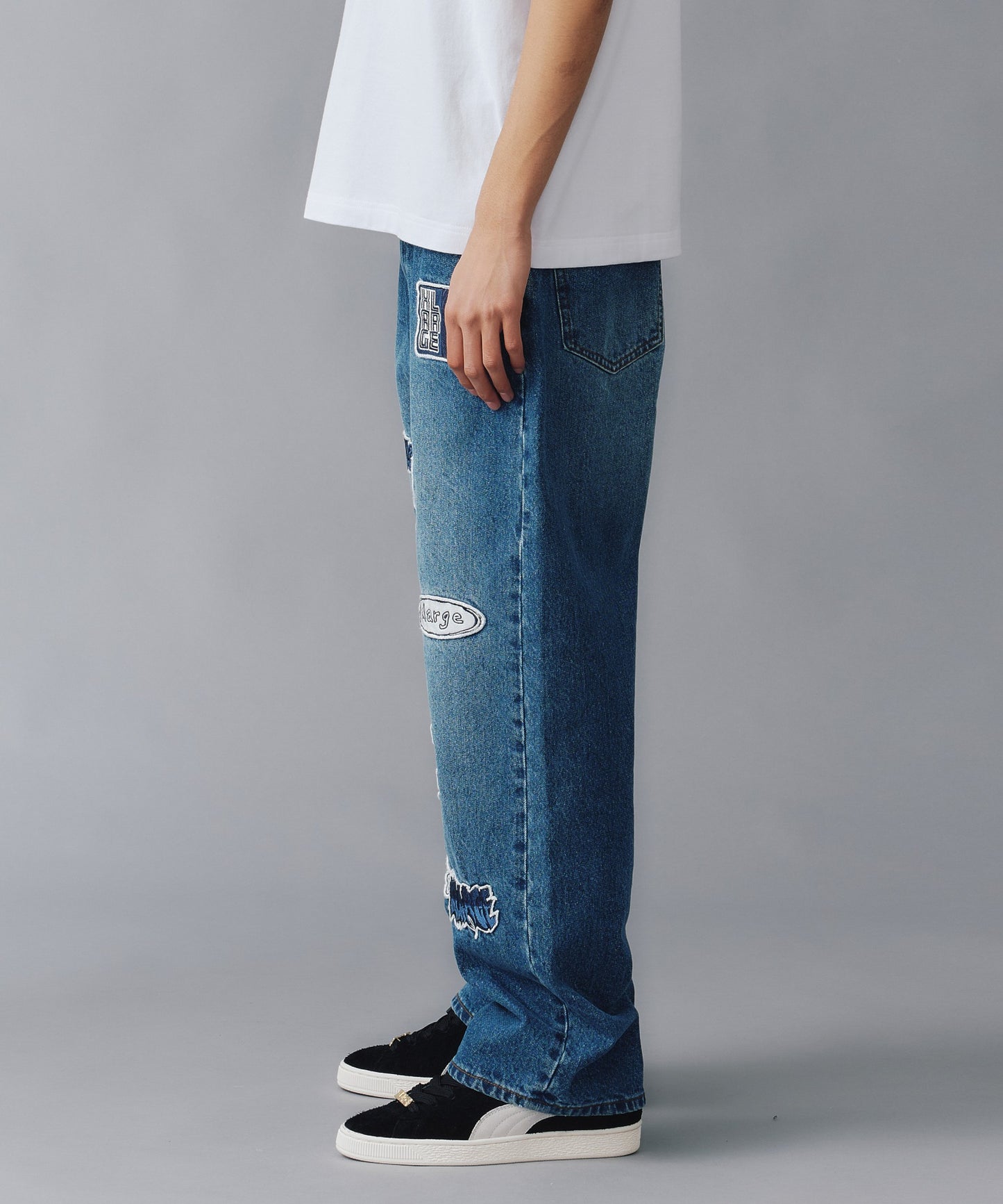 PATCHED DENIM PANTS