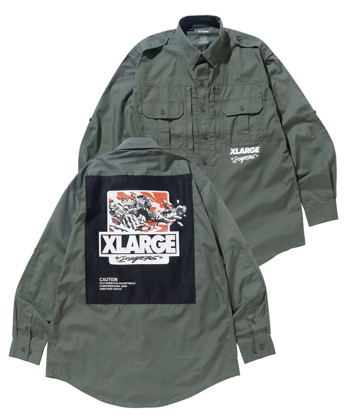 XLARGE x Dragon76 BD ARMY L/S SHIRT