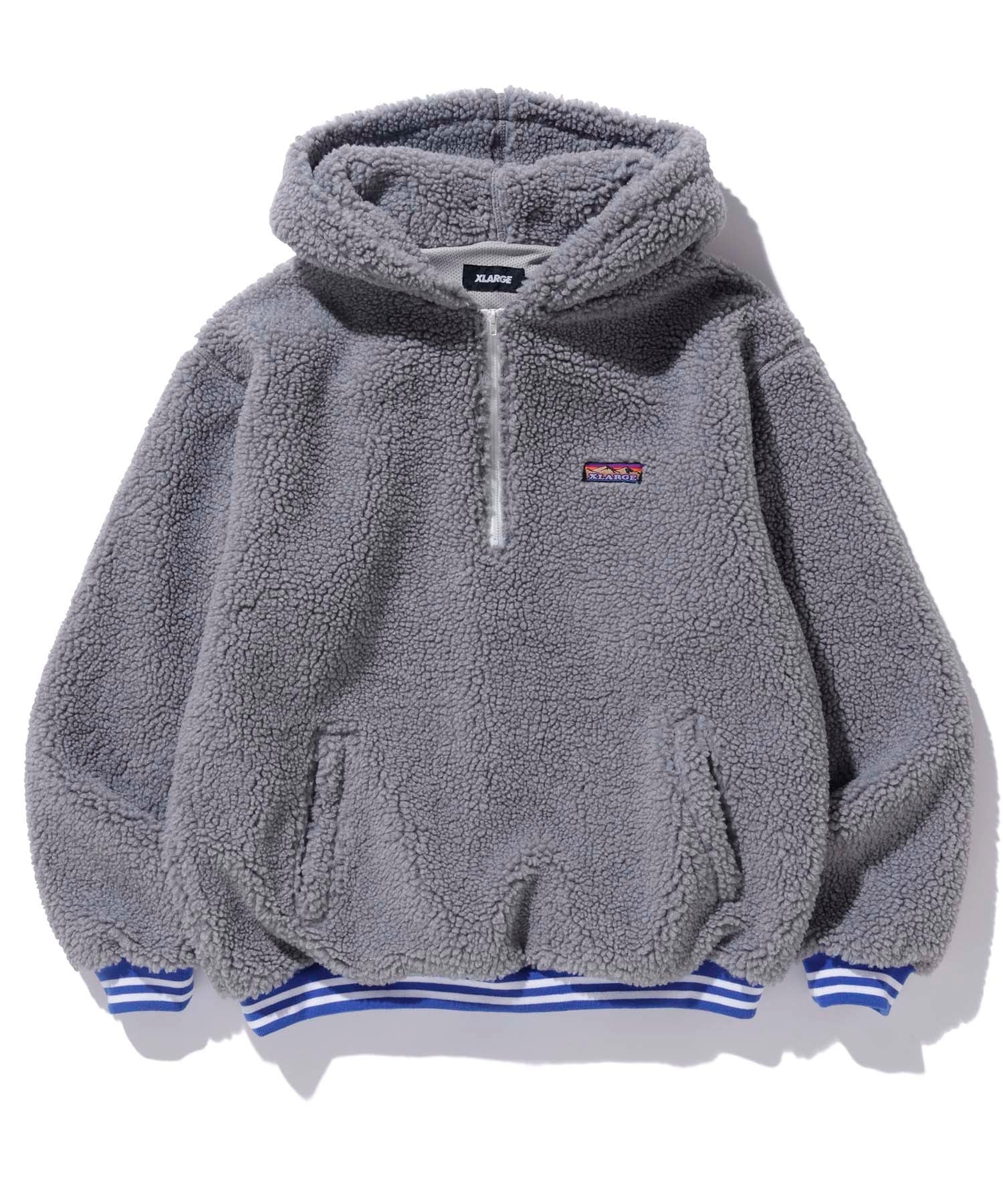 HALF ZIP BOA HOODIE | XLARGE