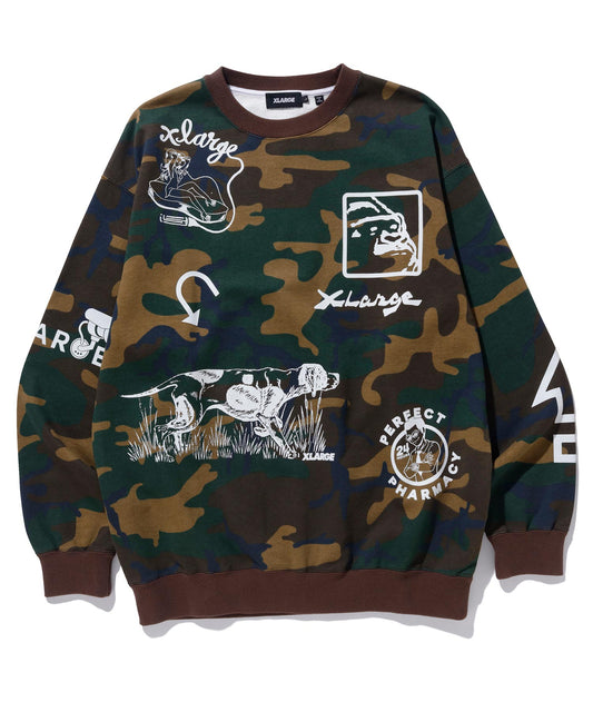 CAMO CREW NECK SWEAT