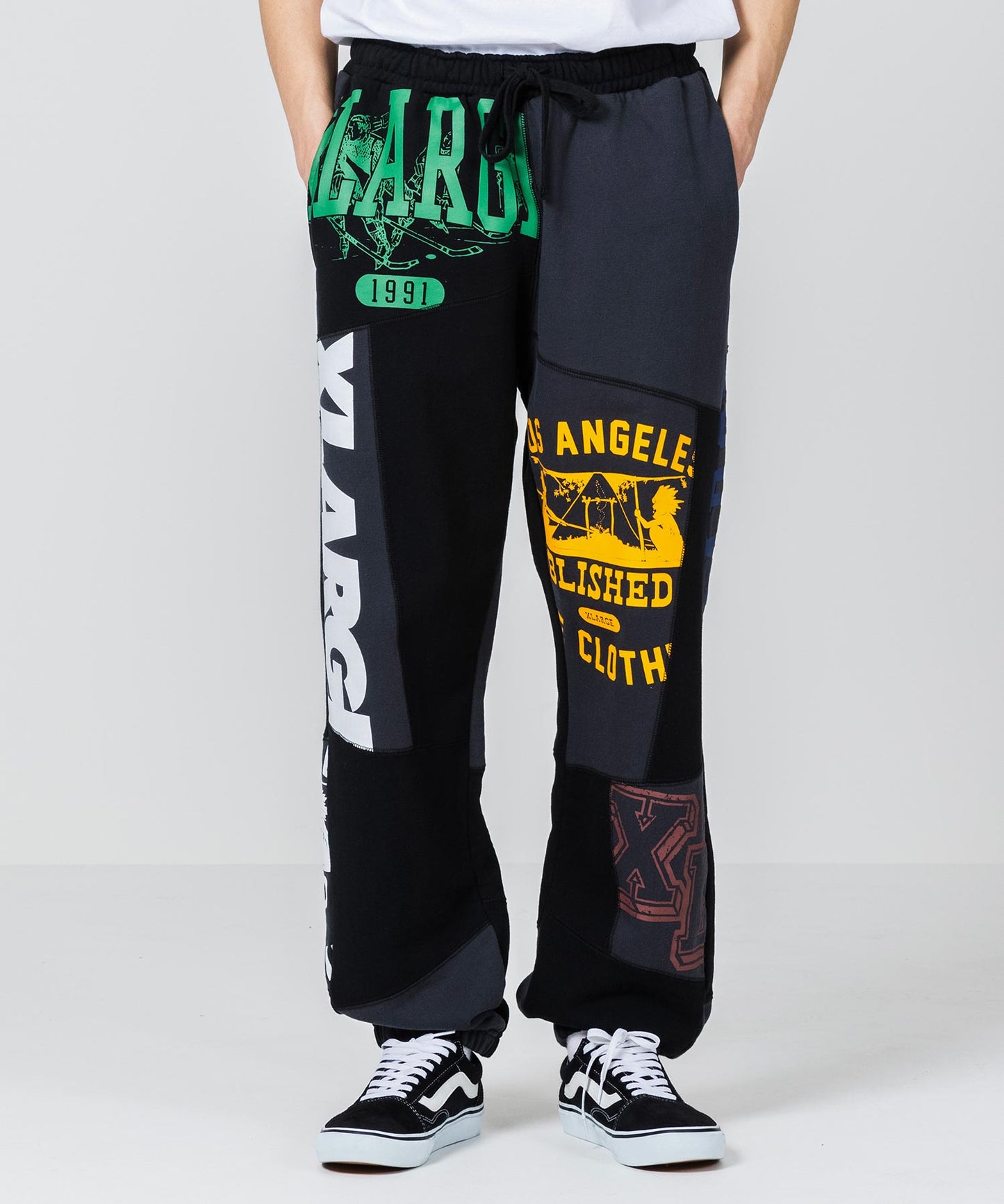 PATCHWORK SWEAT PANTS