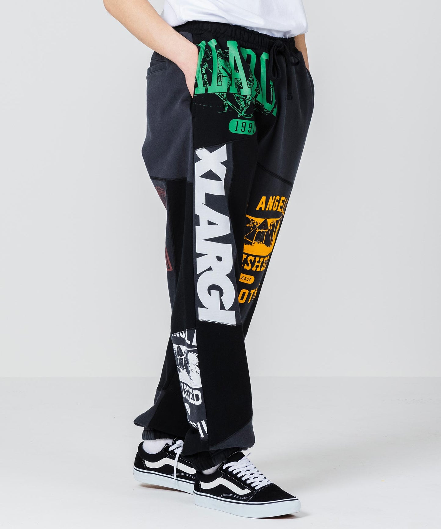 PATCHWORK SWEAT PANTS