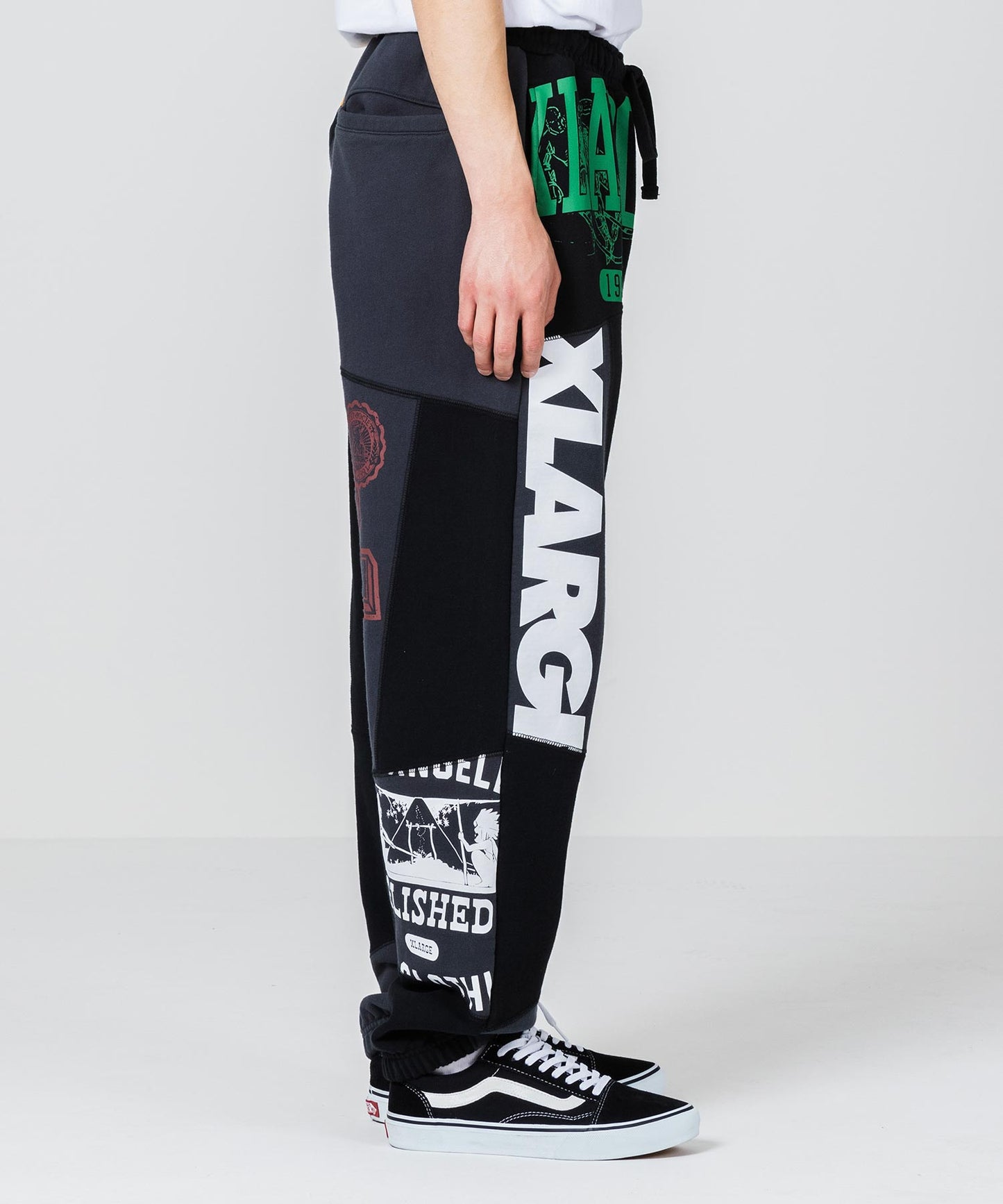 PATCHWORK SWEAT PANTS