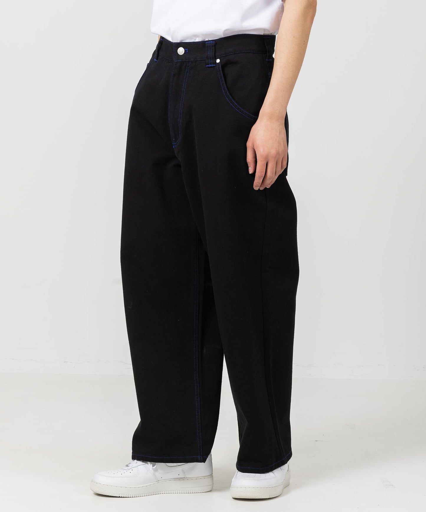 HARDLY WORKING CONTRAST STITCH WIDE PANTS
