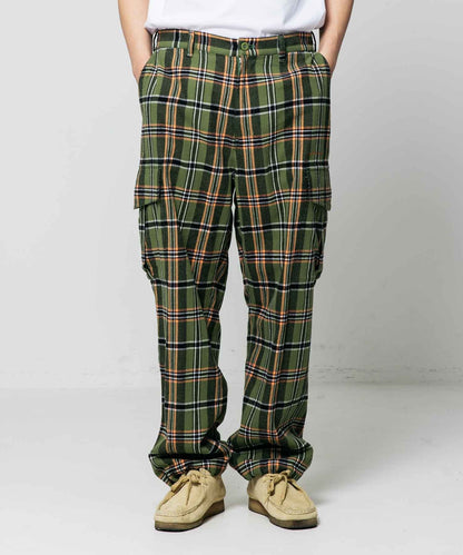 PLAID CARGO PANTS