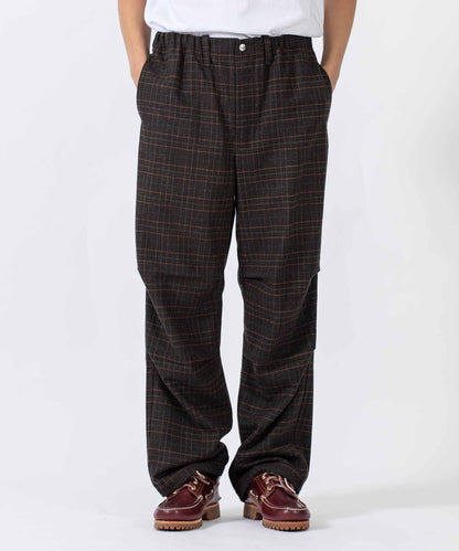 WOOL CHECK PANTS