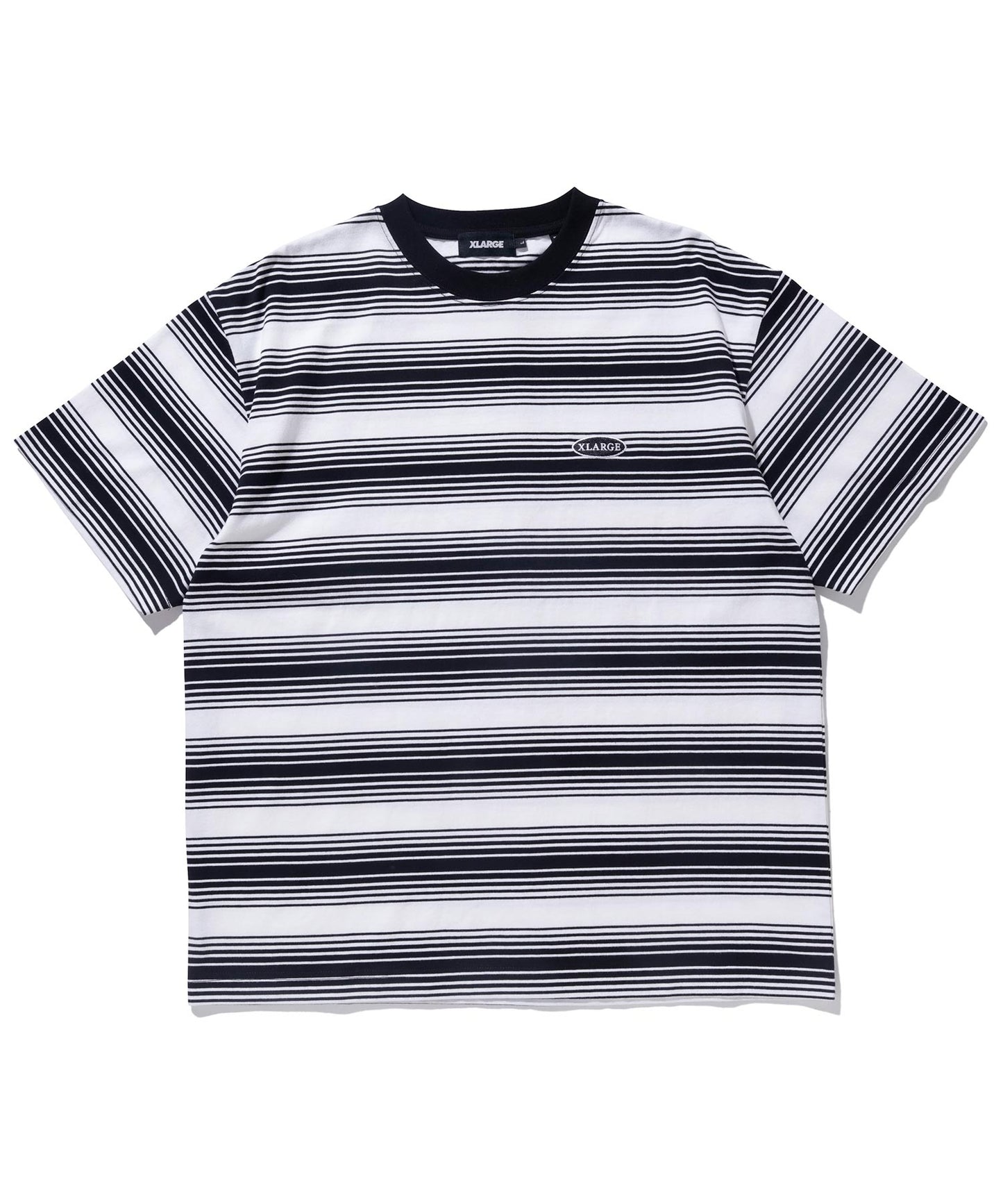 EMBROIDERED STRIPED S/S TEE