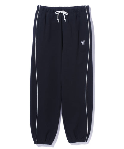 EMBROIDERED LOGO PIPING SWEATPANTS