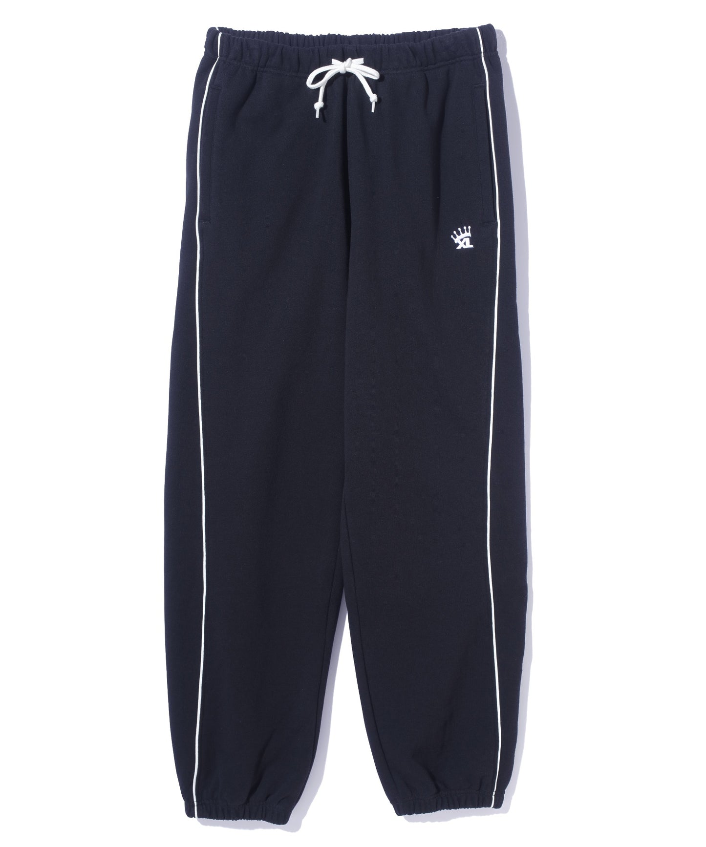 EMBROIDERED LOGO PIPING SWEATPANTS