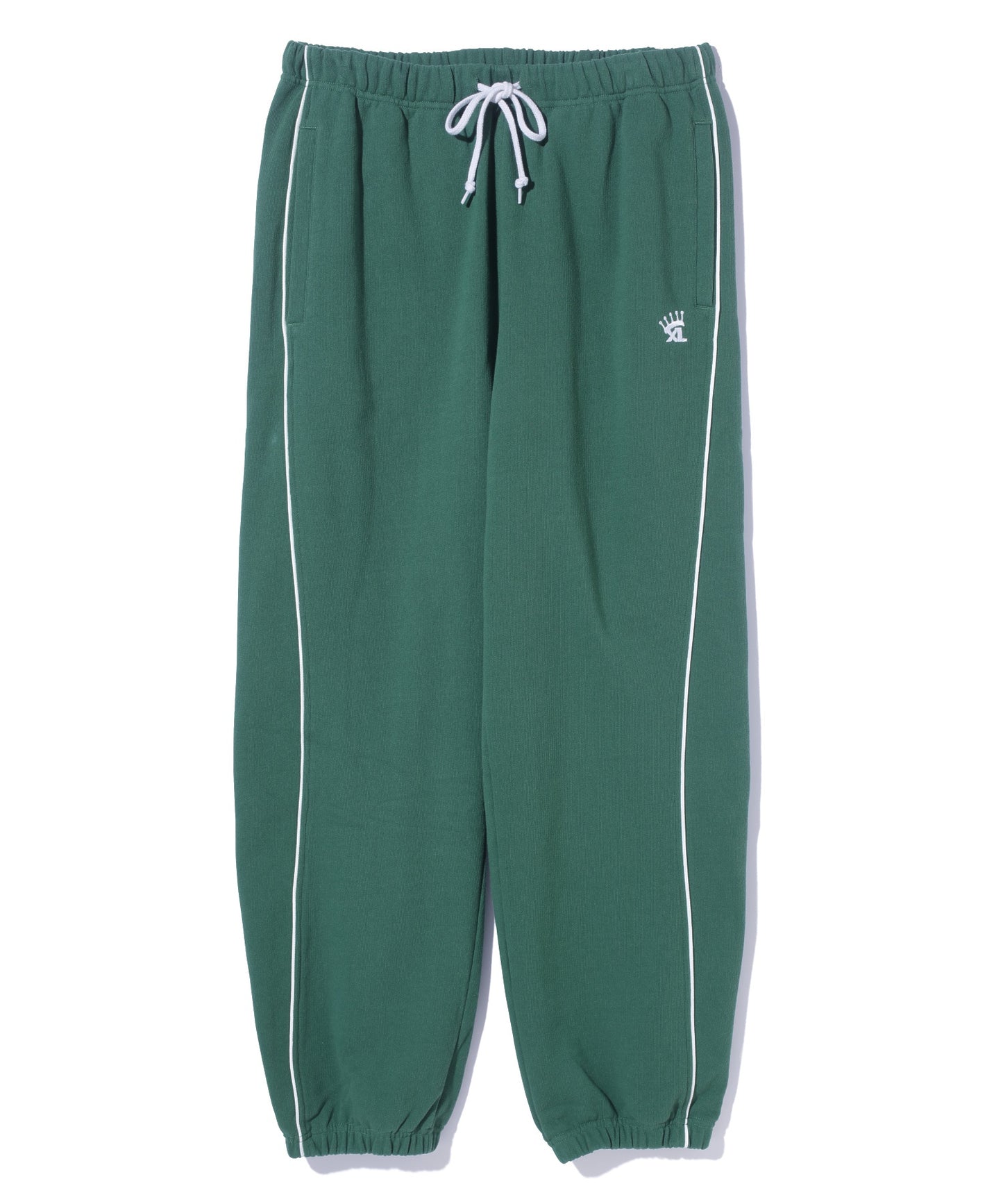 EMBROIDERED LOGO PIPING SWEATPANTS