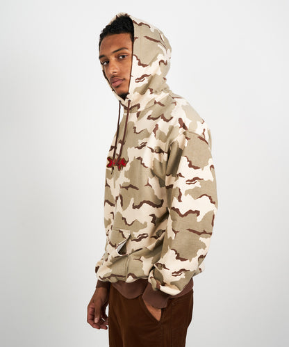CAMO PULLOVER HOODED SWEAT