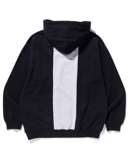 PATCHWORK PULLOVER HOODED SWEAT