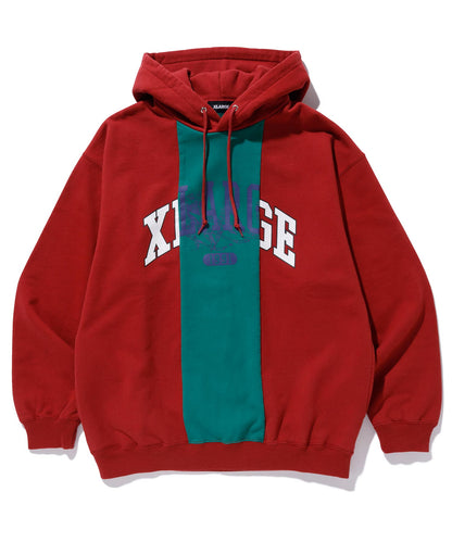 PATCHWORK PULLOVER HOODED SWEAT