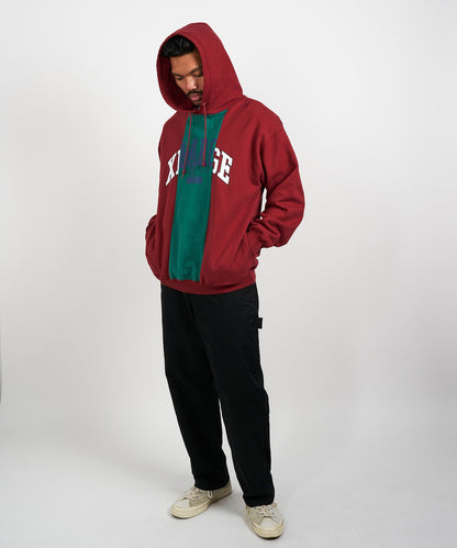 PATCHWORK PULLOVER HOODED SWEAT