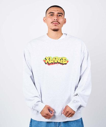 GRAFFITI EMBROIDERY CREWNECK SWEAT