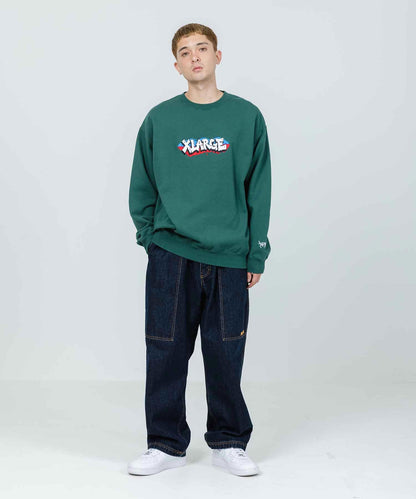 GRAFFITI EMBROIDERY CREWNECK SWEAT