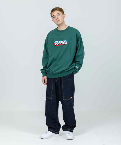 GRAFFITI EMBROIDERY CREWNECK SWEAT