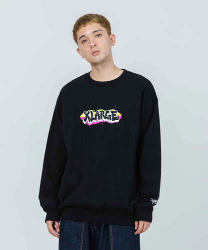 GRAFFITI EMBROIDERY CREWNECK SWEAT