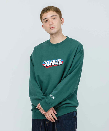 GRAFFITI EMBROIDERY CREWNECK SWEAT