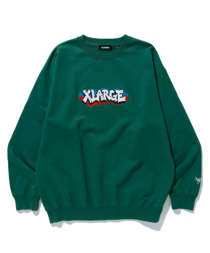 GRAFFITI EMBROIDERY CREWNECK SWEAT