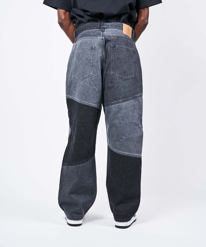 PANELED WORK DENIM PANTS