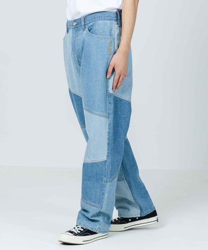 PANELED WORK DENIM PANTS