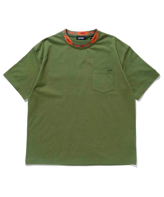 JACQUARD RIB S/S POCKET TEE