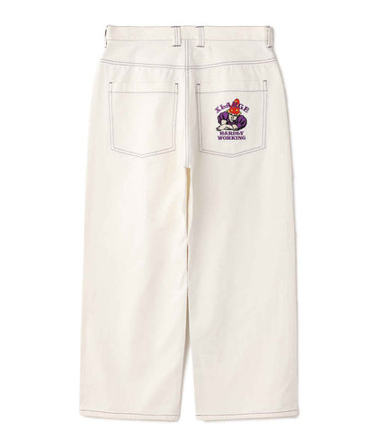 HARDLY WORKING CONTRAST STITCH WIDE PANTS