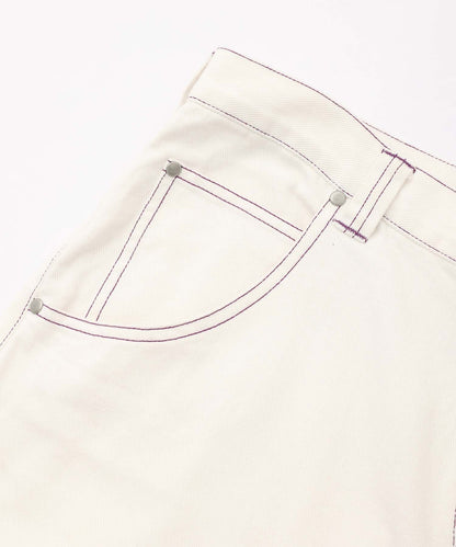 HARDLY WORKING CONTRAST STITCH WIDE PANTS