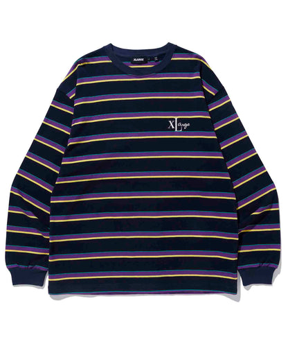 EMBROIDERED STRIPED L/S TEE