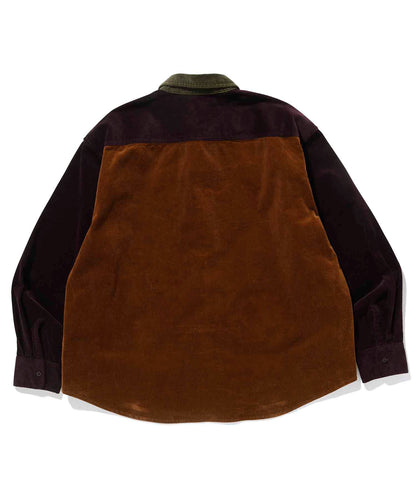 PANELED CORDUROY L/S SHIRT