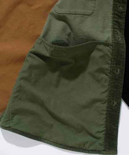 PANELED CORDUROY L/S SHIRT