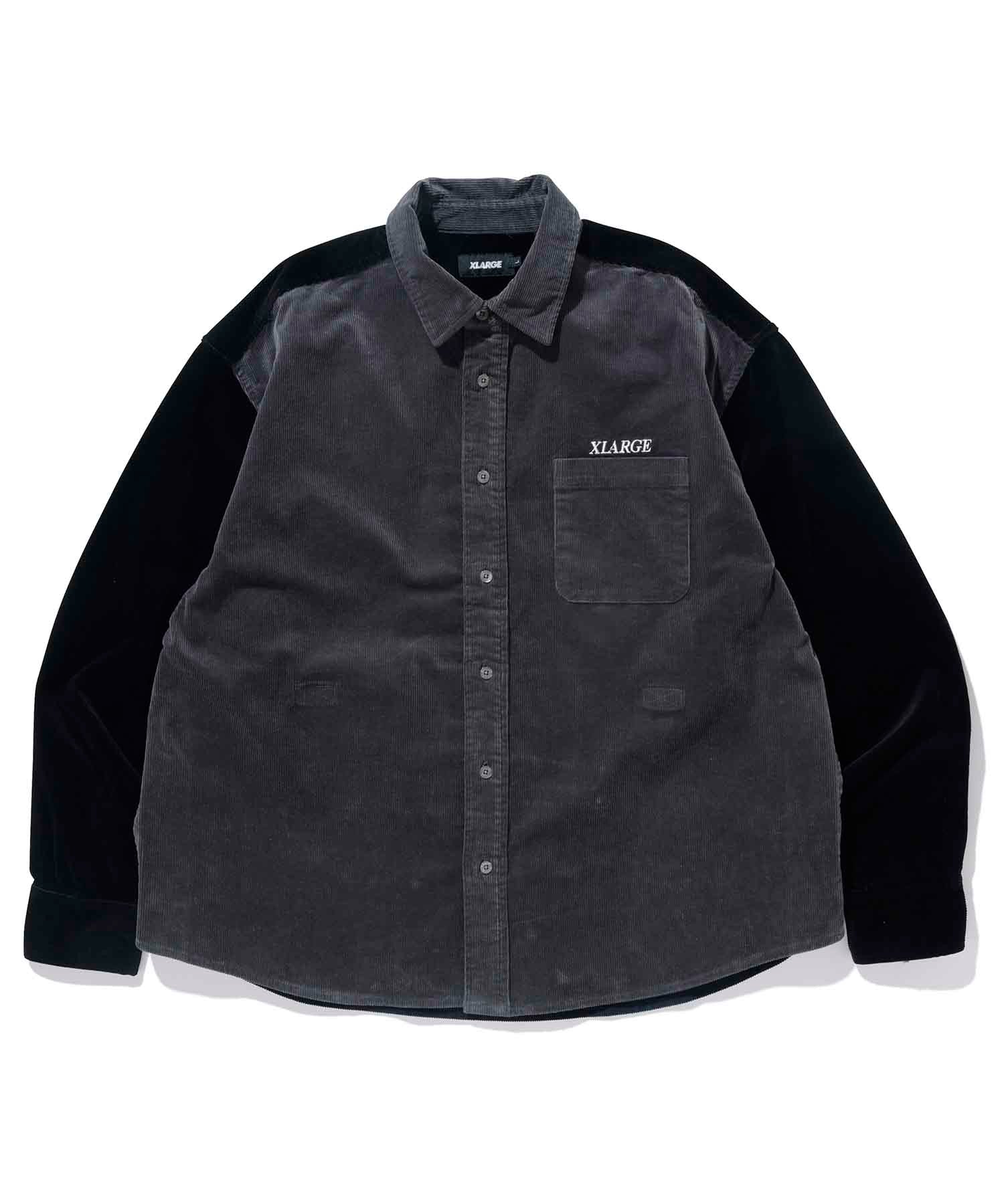 PANELED CORDUROY L/S SHIRT