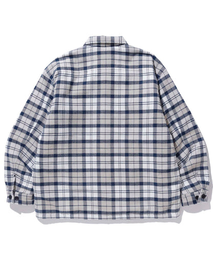 QUILTED CHECK SHIRT JACKET