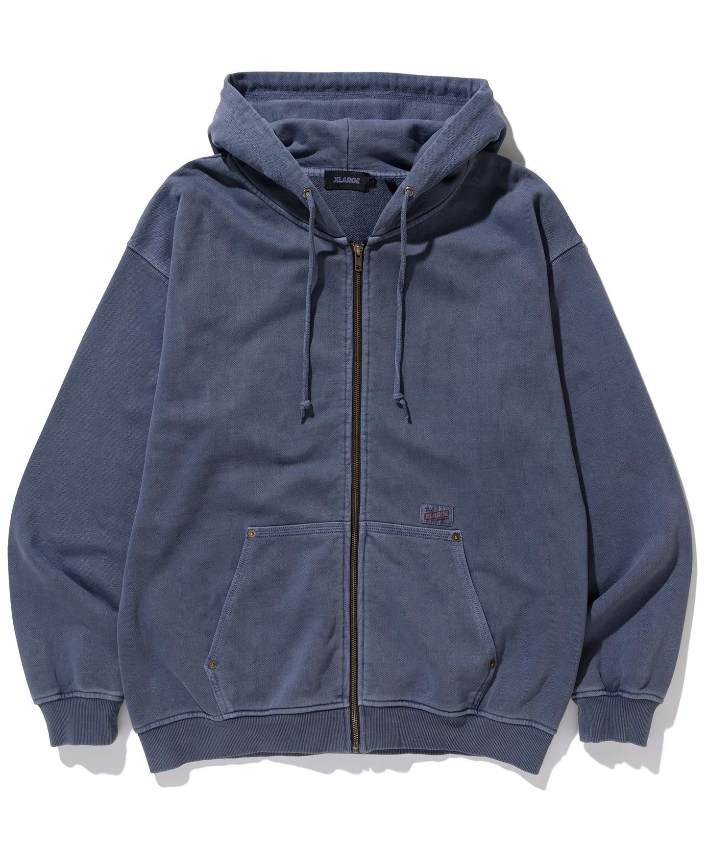 PIGMENT DYED ZIP UP HOODED SWEAT
