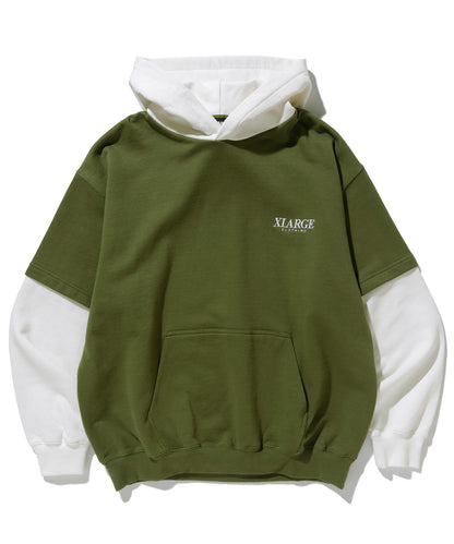 LAYERED HOODED SWEAT