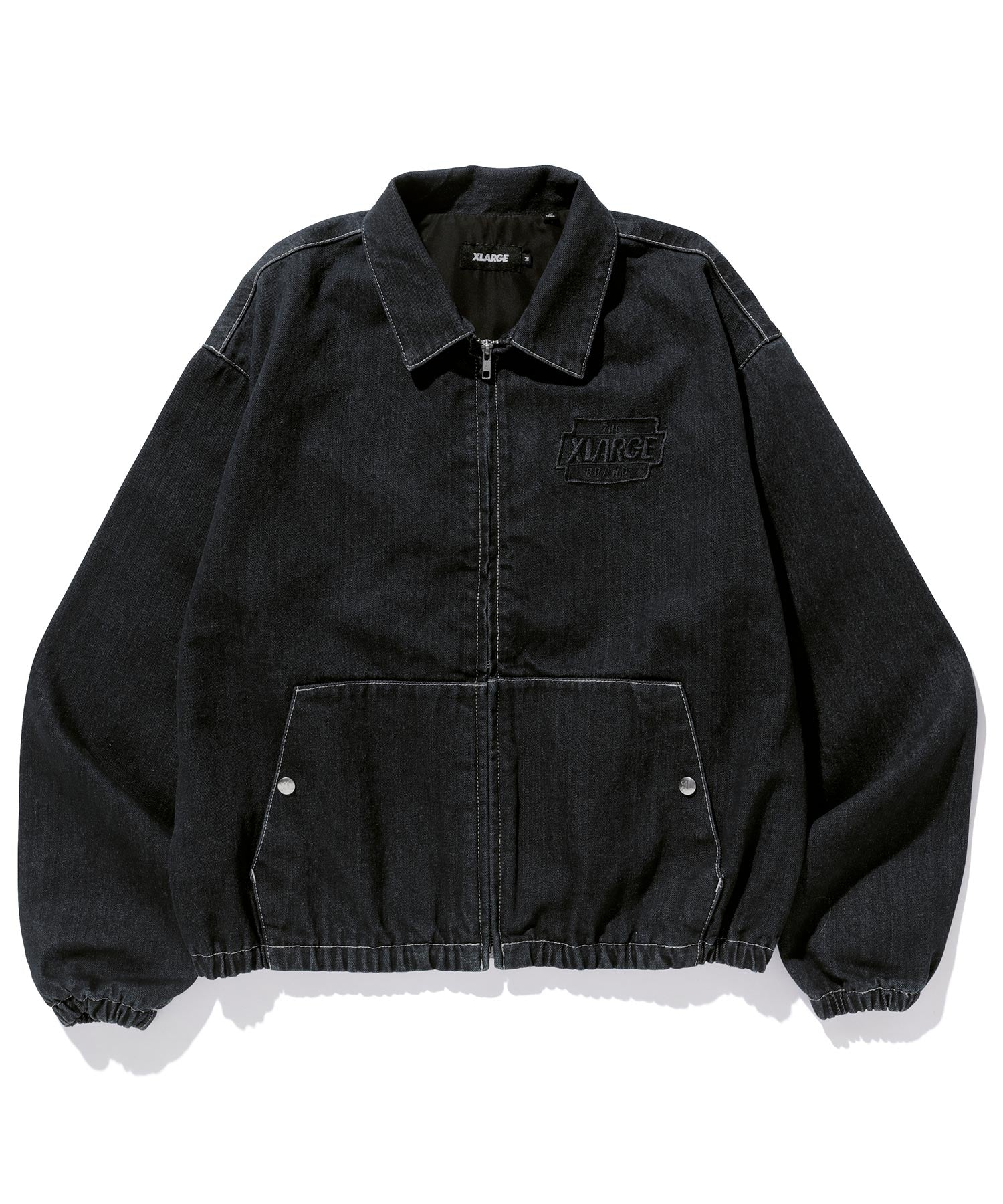 Quealent Foundry Big and Tall Jacket Retro Casual Lapel Long Sleeve Tooling  Jacket Thickening Warm Denim Multi Pockets Denim Men Coat Black XL