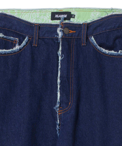 PAISLEY DENIM PANTS