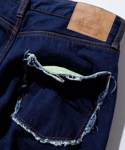 PAISLEY DENIM PANTS