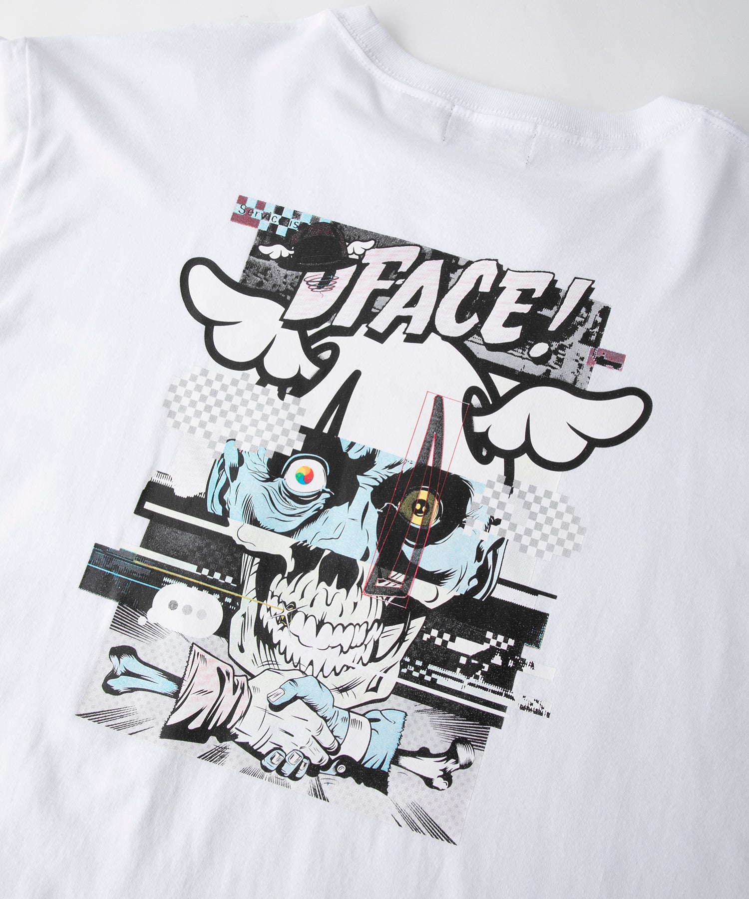 XLARGE x D*FACE L/S STRIPE SKULL RENDER POCKET TEE T-SHIRT XLARGE  