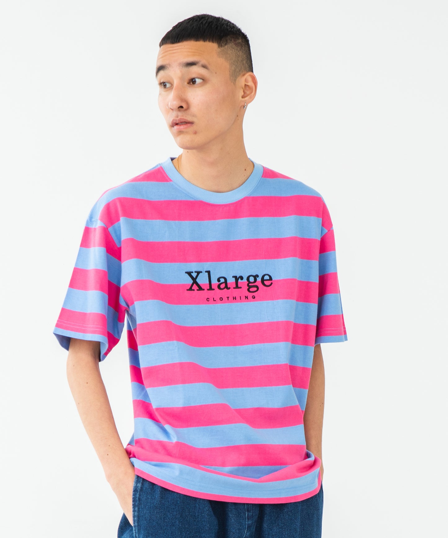 S/S BORDER TEE T-SHIRT XLARGE  