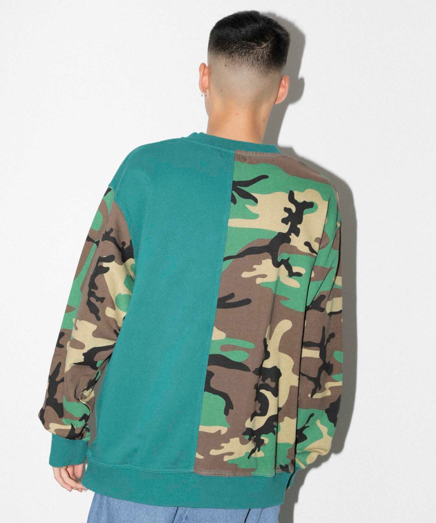 CAMO CREWNECK SWEAT FLEECE, CREWNECK, HOODIE XLARGE  
