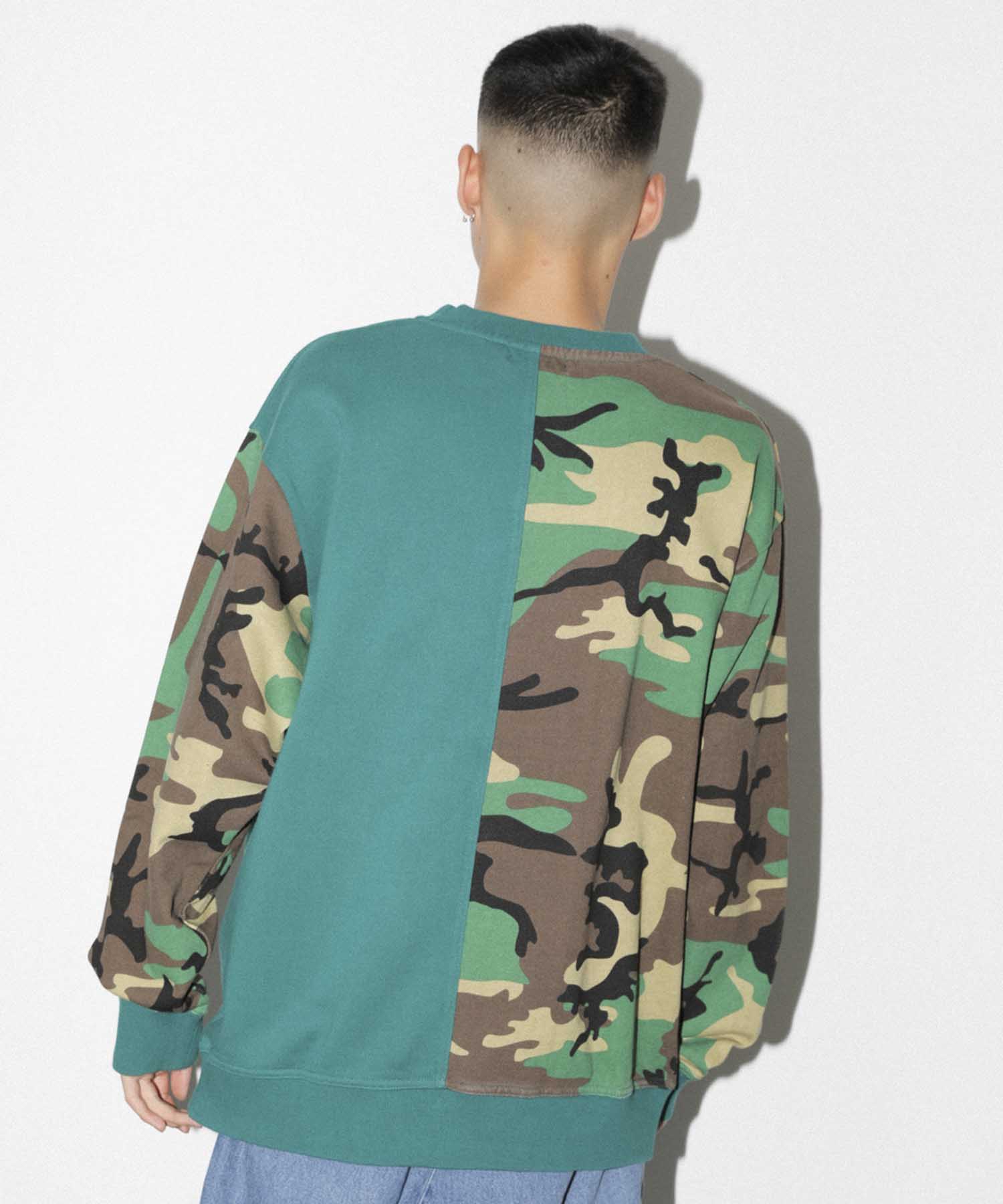 CAMO CREWNECK SWEAT FLEECE, CREWNECK, HOODIE XLARGE  