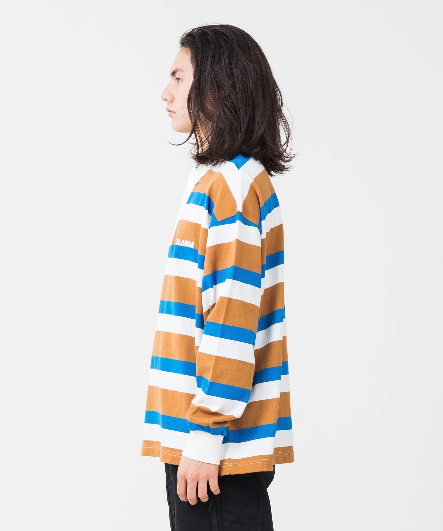 Amazon.co.jp: Extra Large EMBLEM STRIPED RUGBY SHIRT Men's Shirt :  Clothing, Shoes & Jewelry