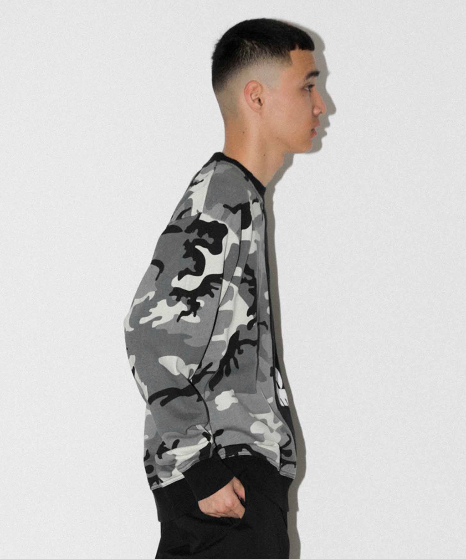 CAMO CREWNECK SWEAT FLEECE, CREWNECK, HOODIE XLARGE  