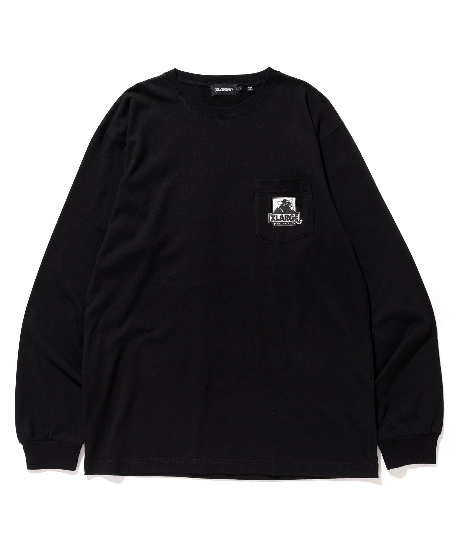 XLARGE x D*FACE L/S STRIPE SKULL RENDER POCKET TEE T-SHIRT XLARGE  