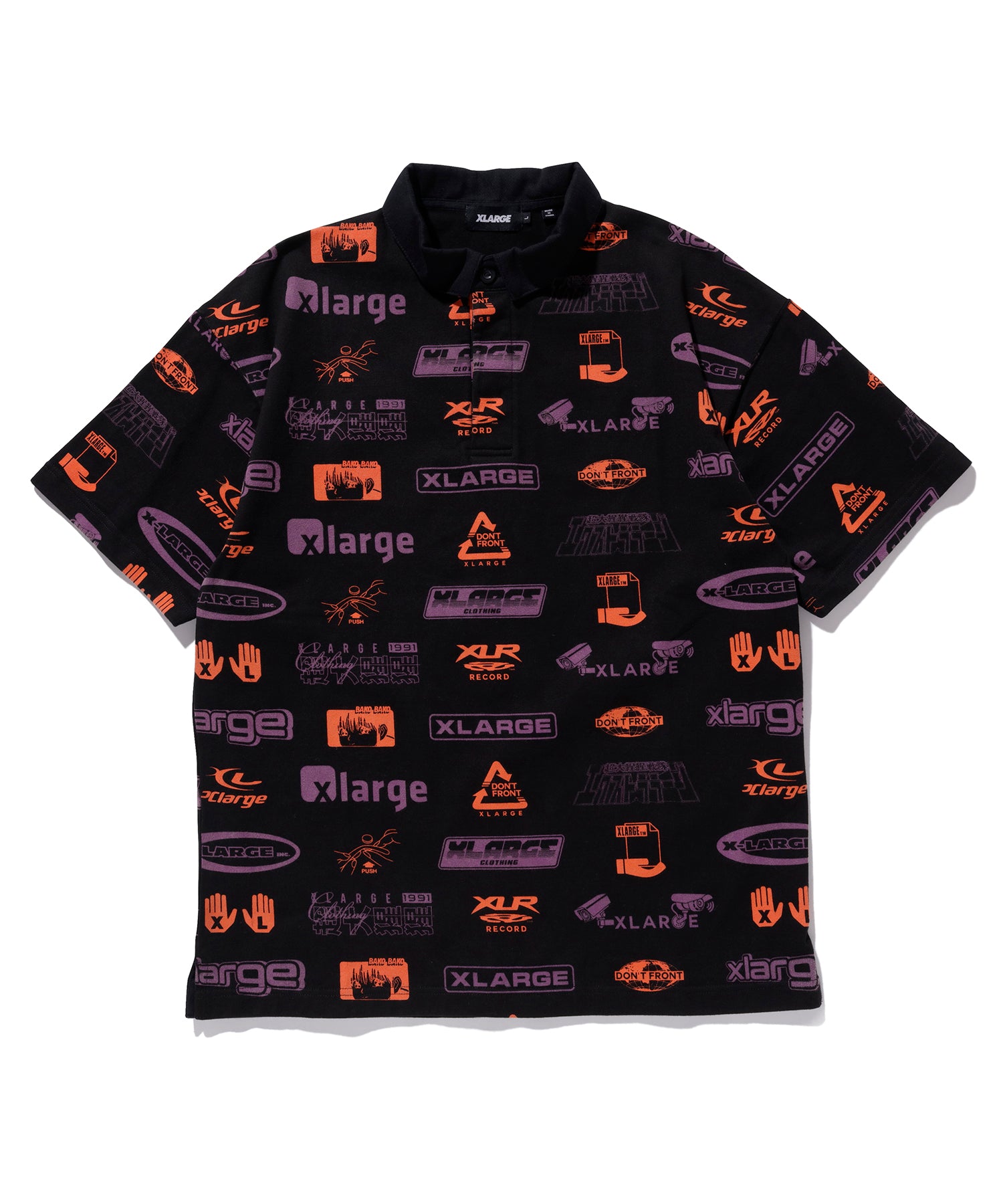 S/S ALLOVER PRINT RUGBY SHIRT KNITS XLARGE  